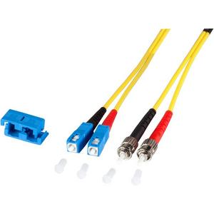 Patchkabel LWL - LWL Patchkabel Duplex Jumper ST / SC 9 / 125µ 1 m OS2 LSZH gelb - O2073.1