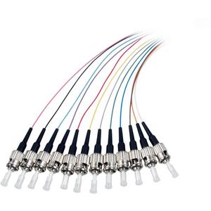 LWL-Pigtail - Faserpigtail ST 50 / 125µ OM3 12-farbiger Satz 2m - O3305.2