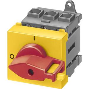 Lasttrennschalter - Haupt-/Not-Aus-Schalter 3pol. I125 P/AC-23A bei 400V=45kW Knebel rot - 3LD2830-0TK13