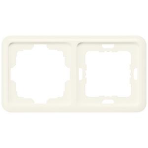 Abdeckrahmen - DELTA profil, silber Rahmen, 2-fach, mit 1 Ausschnitt 151x 80mm - 5TG1763