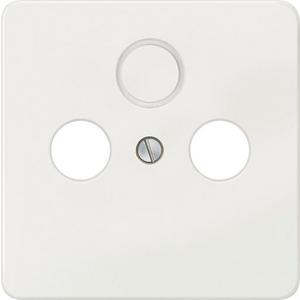 Kommunikationstechnik - DELTA profil Abdeckplatte TV/RF/SAT 2-und 3-Loch ausbrechbar silber - 5TG1778-2