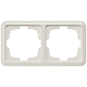 Abdeckrahmen - DELTA profil titanweiß Rahmen 2fach ausgeschnitten 151x80mm - 5TG1802