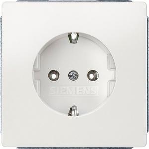 Steckdose - DELTA style titanweiß Schuko-Steckdose 10/16A 250V Abdeckplatte ohne K - 5UB1853-0KK