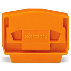 Abschluss- und Zwischenplatte für Reihenklemme - Abschluss und Zwischenplatte orange 4 mm - 264-369