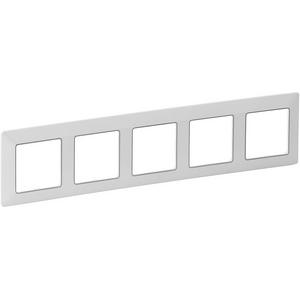 Abdeckrahmen - 5-fach Abdeckrahmen Valena Life ultraweiß/Chrom - 754035