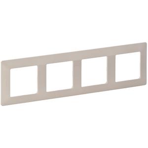 Abdeckrahmen - 4-fach Abdeckrahmen Valena Life mandelweiß - 754044