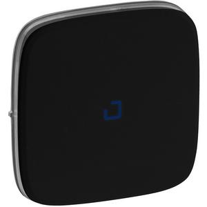 Abdeckung für Schalter, Taster, Dimmer, Jalousie - Wippe aus Thermoplast für Kontroll-Ausschalter Valena Allure schwarz - 755088