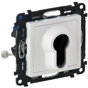 Installationsschalter - Schlüsselschalter für DIN-Halbzylilnder Valena Life ultraweiß - 752125