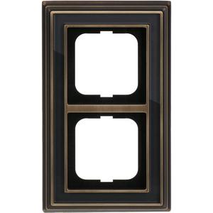 Abdeckrahmen - Abdeckrahmen 2-fach Messing antik anthrazit - Busch-dynasty - 2CKA001754A4659