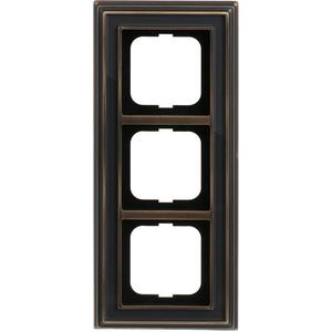 Abdeckrahmen - Abdeckrahmen 3-fach Messing antik anthrazit - Busch-dynasty - 2CKA001754A4660