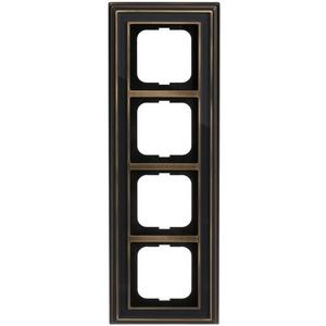 Abdeckrahmen - Abdeckrahmen 4-fach Messing antik anthrazit - Busch-dynasty - 2CKA001754A4661