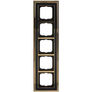 Abdeckrahmen - Abdeckrahmen 5-fach Messing poliert anthrazit - Busch-dynasty - 2CKA001754A4642