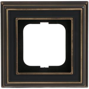Abdeckrahmen - Abdeckrahmen 1-fach Messing antik anthrazit - Busch-dynasty - 2CKA001754A4658