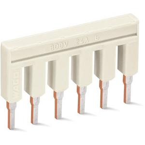 Querverbinder/Brücker für Reihenklemme - 6-Fach Kammbrücker Nennstrom 25 A isoliert lichtgrau - 2002-406