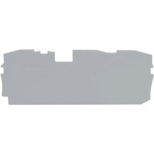 Abschluss- und Zwischenplatte für Reihenklemme - Abschluss- und Zwischenplatte 1 mm dick grau - 2010-1391