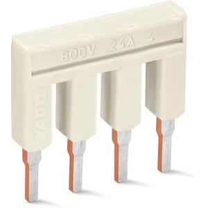 Querverbinder/Brücker für Reihenklemme - 4-Fach Kammbrücker Nennstrom 25 A isoliert lichtgrau - 2002-404