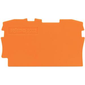 Abschluss- und Zwischenplatte für Reihenklemme - Abschluss- und Zwischenplatte 0,8 mm dick orange - 2002-1292