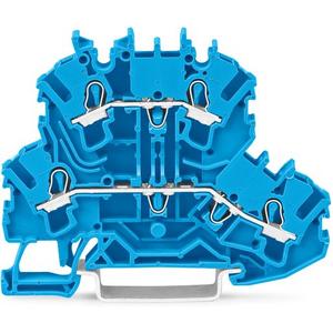 Durchgangs-Reihenklemme - Doppelstockklemme Durchgangsklemme 5,2mm blau - 2002-2204