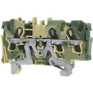 Schutzleiter-Reihenklemme - 3-Leiter-Schutzleiterklemme 0,5 - 4 mm² grün-gelb - 2004-1307