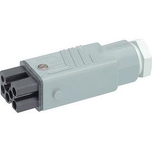 Rechtecksteckverbinder (Industriesteckverbinder) - Kabeldose / Kupplungsdose 3-polig + PE 250V DC / 400V AC - GRAU - 932140106 STAK 3 N g