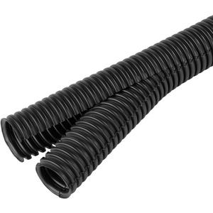 Kunststoff-Wellschlauch - Verschließbares Wellrohr flexibel 16 mm schwarz 50 m - 38401600