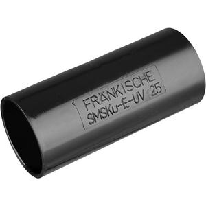 Muffe für Installationsrohre - Kunststoff-Steckmuffe 32 mm UV-stabilisiert schwarz - 22551032