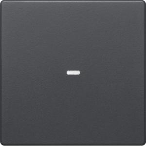Abdeckung für Schalter, Taster, Dimmer, Jalousie - Abdeckung für Tastsensor-Modul 1-fach mit Linse Q.1/Q.3 anthrazit - 80960226