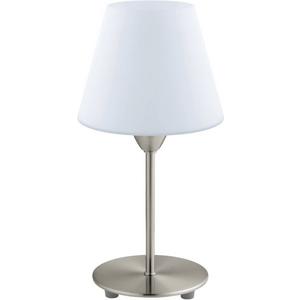 Tischleuchte - Tischleuchte DAMASCO 1 1x60W E14 nickel-matt /weiß Kabelschalter - 95785