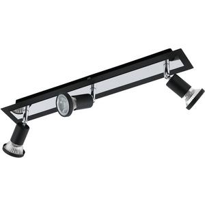 Anbauleuchte - Deckenleuchte Balken SARRIA 3x5W GU10-LED schwarz/chrom inkl. LM - 94965
