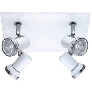 Anbauleuchte - Deckenleuchte Quadrat TAMARA 1 4x3,3W GU10-LED weiß/chrom IP44 - 95995