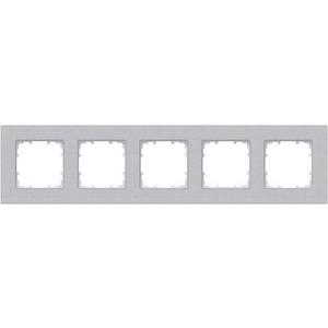Abdeckrahmen - DELTA miro Rahmen 5-fach Farbe aluminium-metallic 374 x 90mm - 5TG1115-1