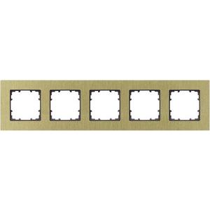 Abdeckrahmen - DELTA miro Aluminium Rahmen 5-fach Echtmaterial Aluminium oxidgelb - 5TG1125-3