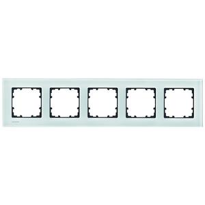 Abdeckrahmen - DELTA miro Rahmen 5-fach Echtmaterial Glas kristallgrün 374 x 90mm - 5TG1205