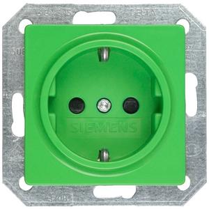 Steckdose - DELTA i-system SCHUKO-Steckdose erhöhter Berührungsschutz grün 55x55mm - 5UB1520