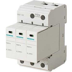 Überspannungsableiter für Energietechnik/Stromversorgung - Blitzstromableiter T1/T2 UN 240/400V UC 335V AC Schutzbaust. steckbar - 5SD7413-2