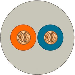 Netzanschlussleitung - Energieleitung 2-adrig LITZE 2x0,75 mm2 schleppfähig - 6XV1812-8A