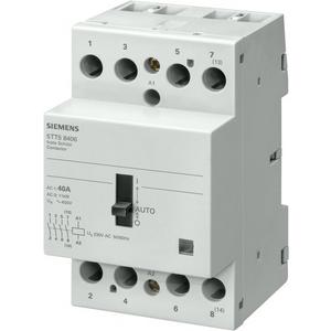 Installationsschütz Reiheneinbau - INSTA Schütz 0/1 Automatik 3 Schließer 1 Öffner für AC230,400V 40A - 5TT5841-8