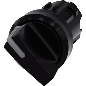 Frontelement für Wahlschalter - Knebelschalter beleuchtbar 22mm rund Kunststoff schwarz - 3SU1002-2BC10-0AA0