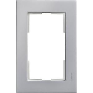 Abdeckrahmen - DELTA miro Rahmen 2-fach aluminiummetallic - 5TG1116-1