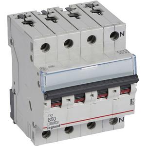 Leitungsschutzschalter - LS-Schalter TX3 B-Charakteristik 50A 3P+N 10kA 400VAC 4TE - 404145