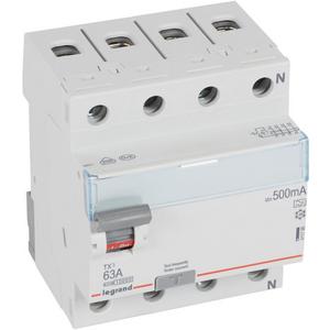 Fehlerstrom-Schutzschalter - FI-Schutzschalter  63A 4-polig 500mA Typ A - 411796