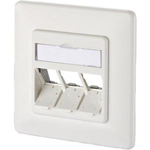 Kommunikationsanschlussdose Kupfer - Keystone Anschlussdose UP 3 Port unbestückt reinweiß - 130B20D31002KE