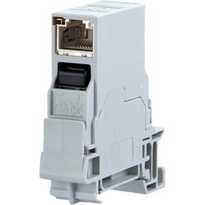 Tragschienenadapter - Anschlusseinheit TS35 mit E-DAT Industry RJ45 coupler insert - 1401206113KE