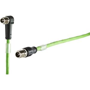Patchkabel Kupfer Industrie - Verbindungsleitung M12 gewinkelt-M12 gerade 8-polig X-kodiert 2,0 m - 142M2X19020