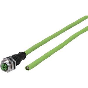 Patchkabel Kupfer Industrie - Anschlussleitung M12 Buchse 8-polig X-kodiert 2,0 m - 142M2X20020