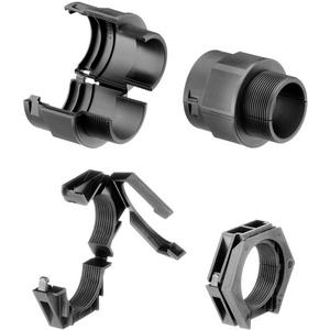 Kunststoff-Wellschlauch-Verschraubung - Teilbare Verschraubung PG21 Gegenmutter schwarz - 49110200