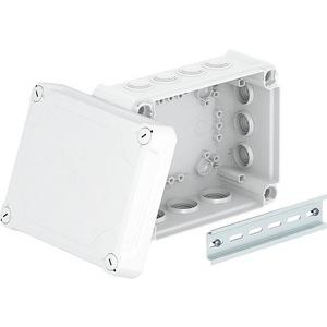 Dose, Gehäuse für Montage auf der Wand/Decke - Kabelabzweigkasten mit hohem Deckel 190 x 150 x 94 mm PP/PC lichtgrau - 2007714