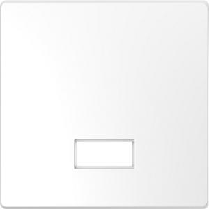 Abdeckung für Schalter, Taster, Dimmer, Jalousie - Einteilige Wippe mit rechteckigem Symbolfenster Lotosweiß - MEG3350-6035