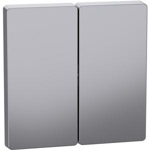 Abdeckung für Schalter, Taster, Dimmer, Jalousie - Zweiteilige Wippe für Serienschalter Edelstahl - MEG3400-6036