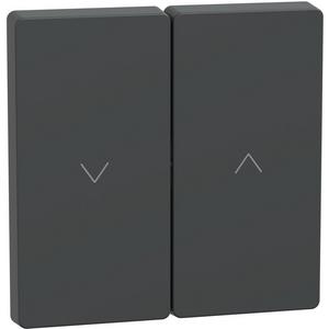 Abdeckung für Schalter, Taster, Dimmer, Jalousie - Zweiteilige Wippe für Rollladenschalter und -taster anthrazit - MEG3855-6034